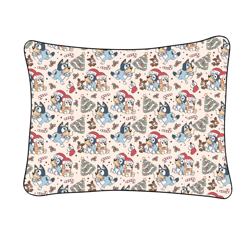 Heeler Holiday Pillowcase Bamboo - Pre Order - Christmas Special