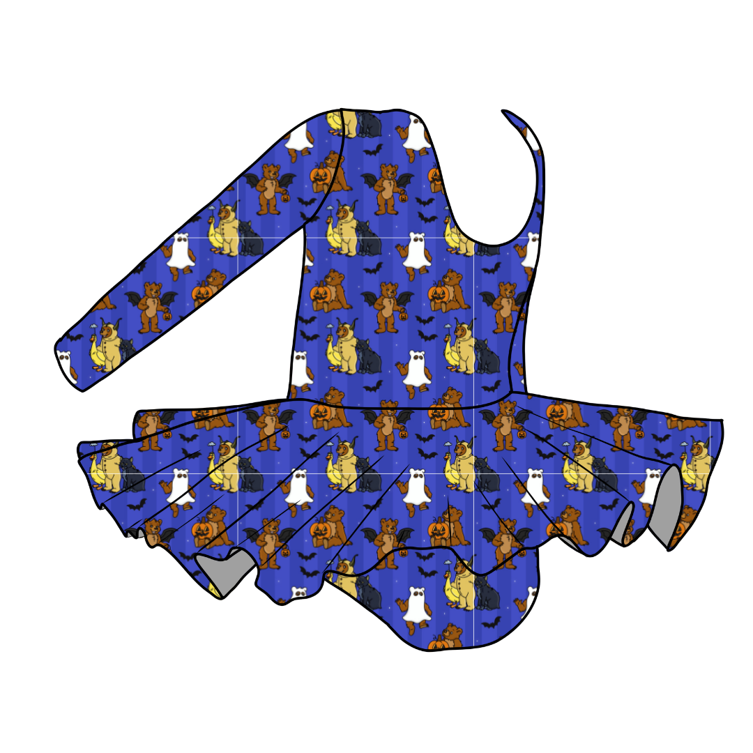 Goblin Night - Grace Long Sleeve Skirted Leotard - PRE ORDER