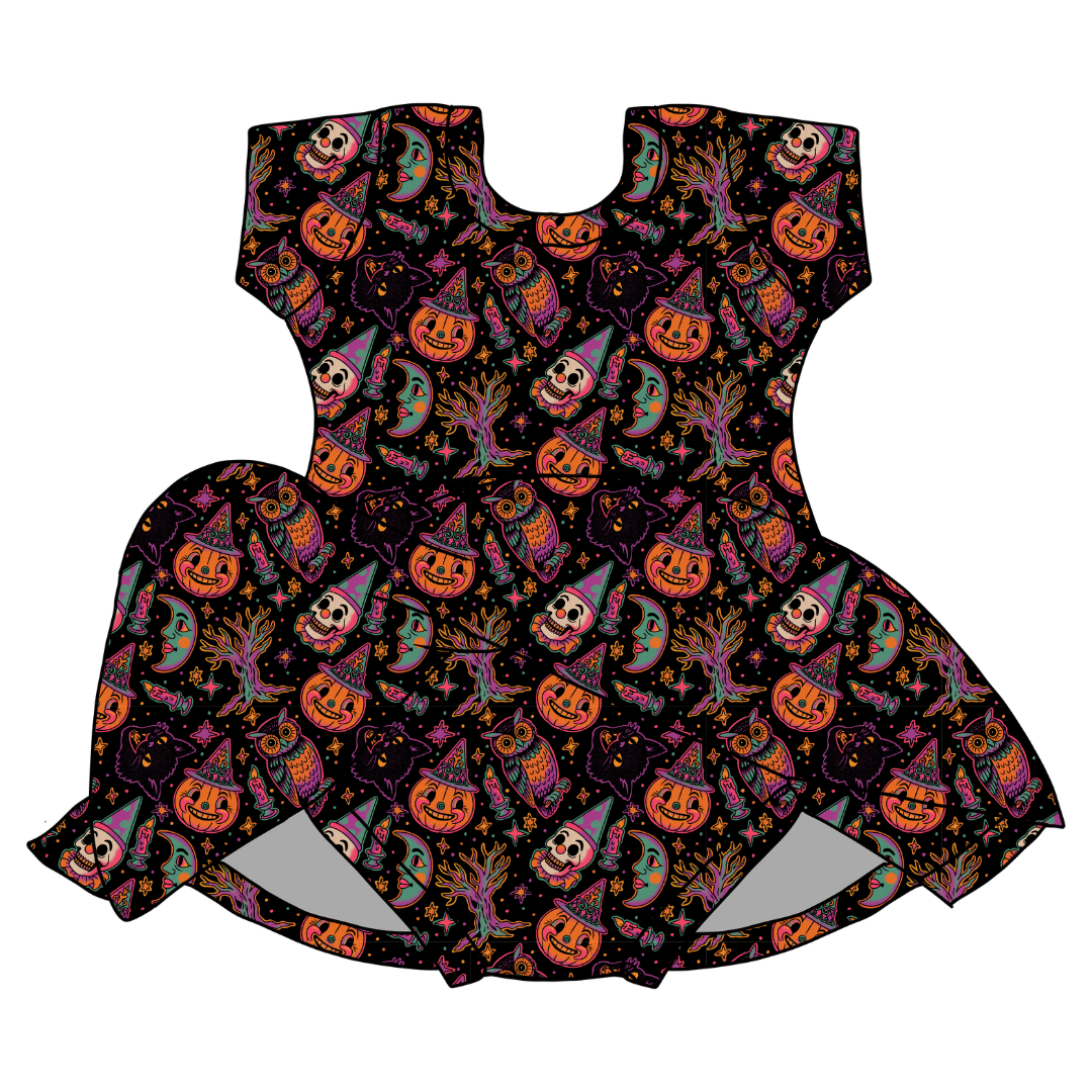 Witching Hour - Chic Short sleeve Skirted Leotard Knit - PRE ORDER