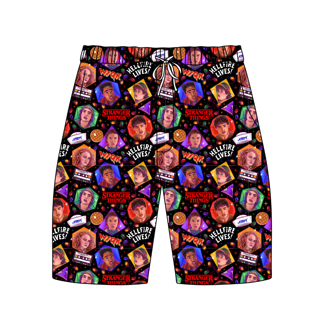 Upside Down Night Chill Extended Length Adult Pajama Bamboo Shorts - Pre Order