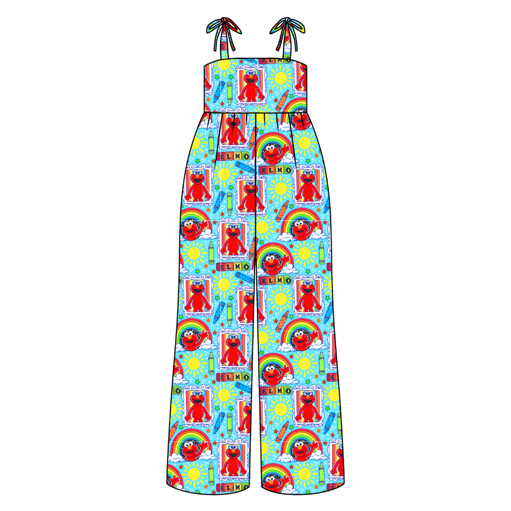 Learning is fun!? Rene Adult Shoulder Tie Jumpsuit Bamboo - Pre Order