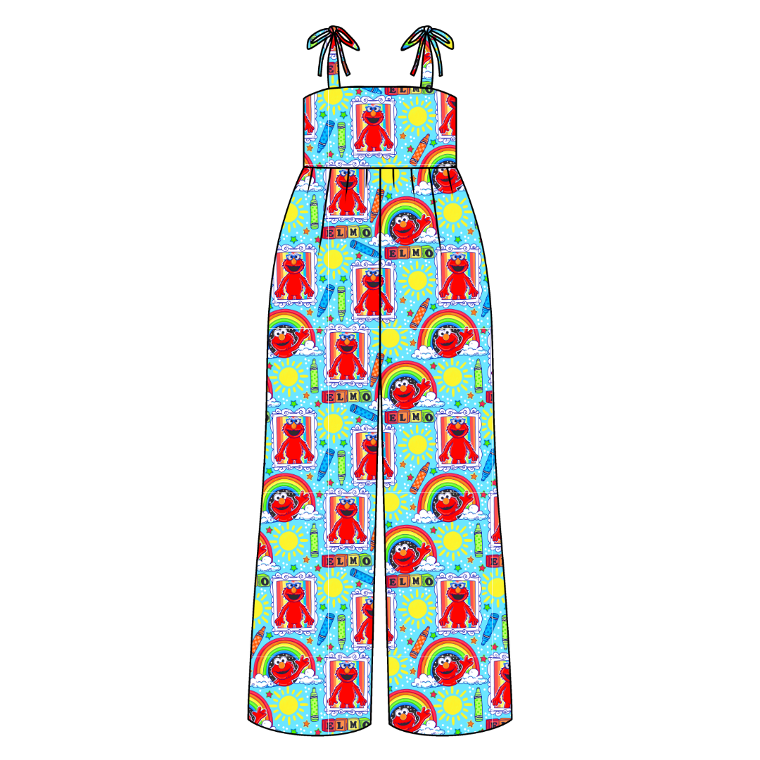 Learning is fun!? Rene Adult Shoulder Tie Jumpsuit Bamboo - Pre Order