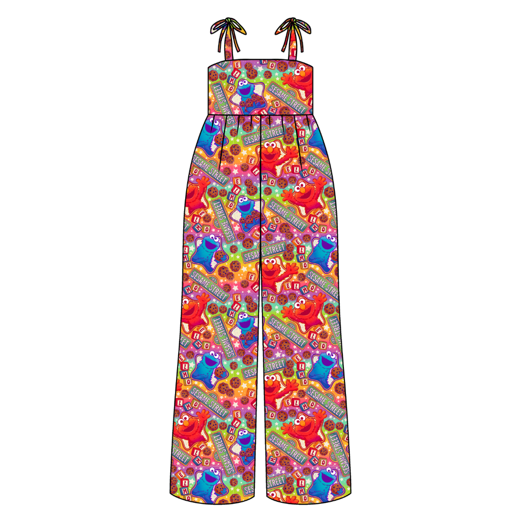 Sunny Days Rene Adult Shoulder Tie Jumpsuit Bamboo - Pre Order