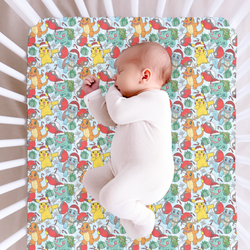 Gotta Catch Christmas Fitted Sheet Bamboo - Pre Order - Christmas Special
