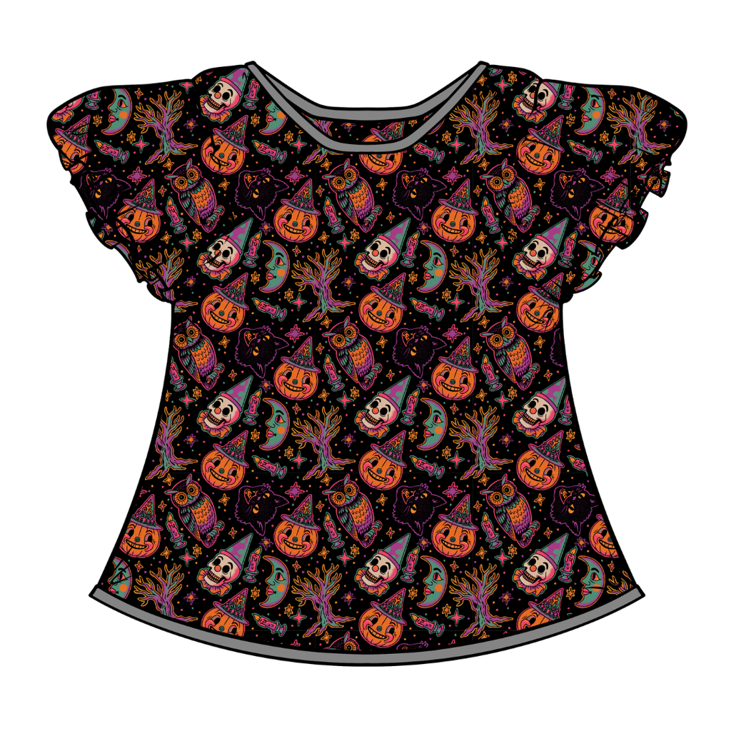 Witching Hour Moon Short Sleeve Flutter Bamboo Shirt - PRE ORDER