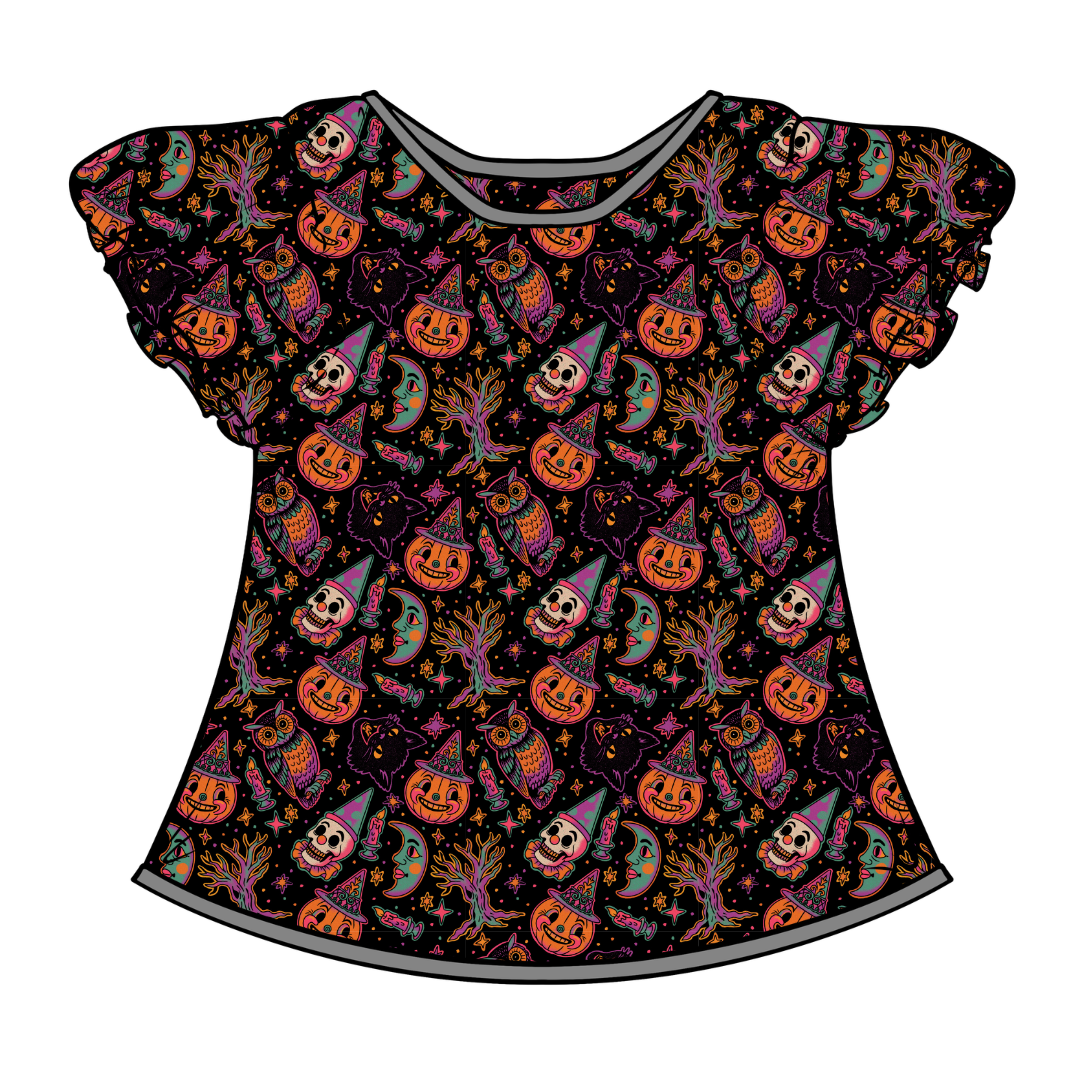 Witching Hour Moon Short Sleeve Flutter Bamboo Shirt - PRE ORDER