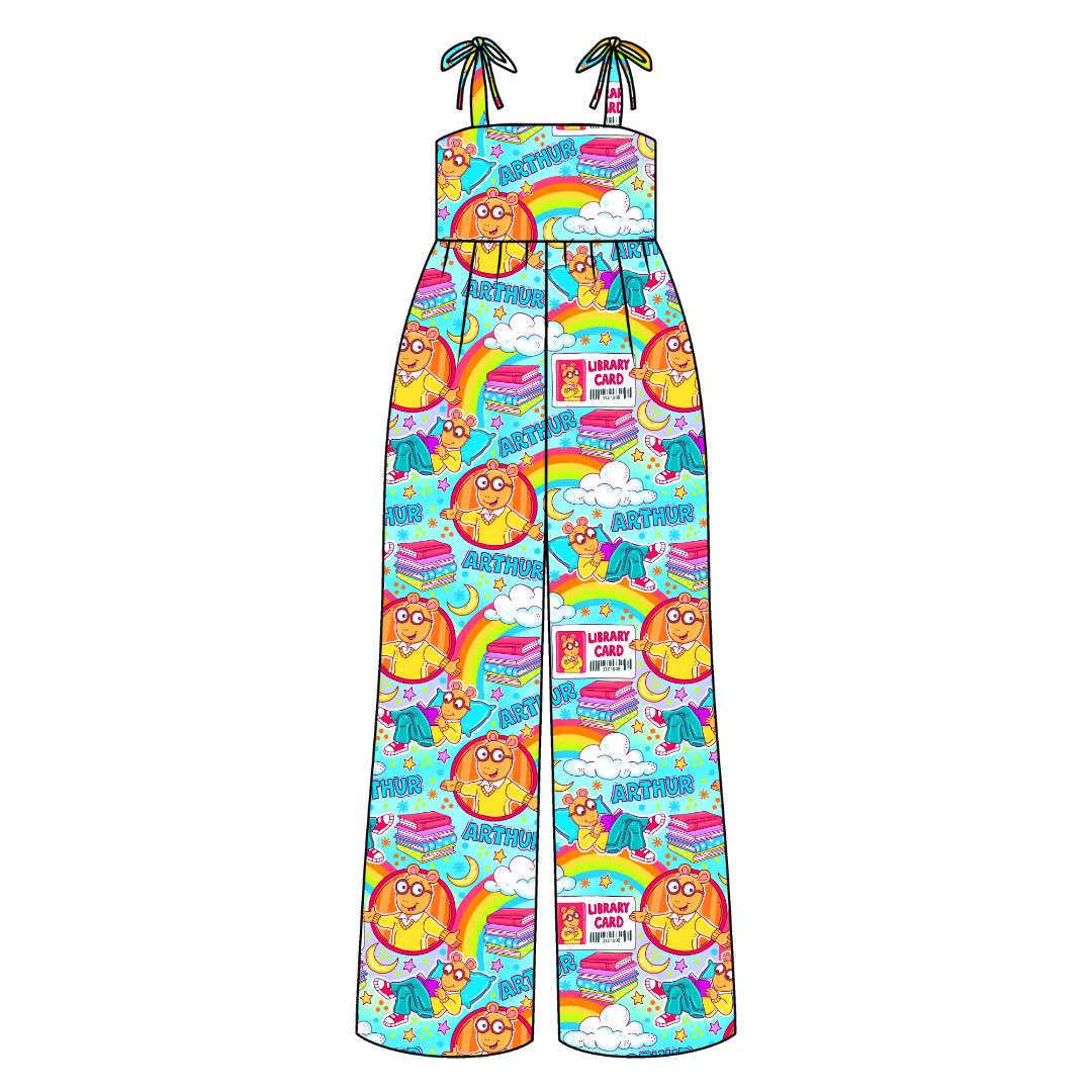 Arth Rene Adult Shoulder Tie Jumpsuit Bamboo - Pre Order