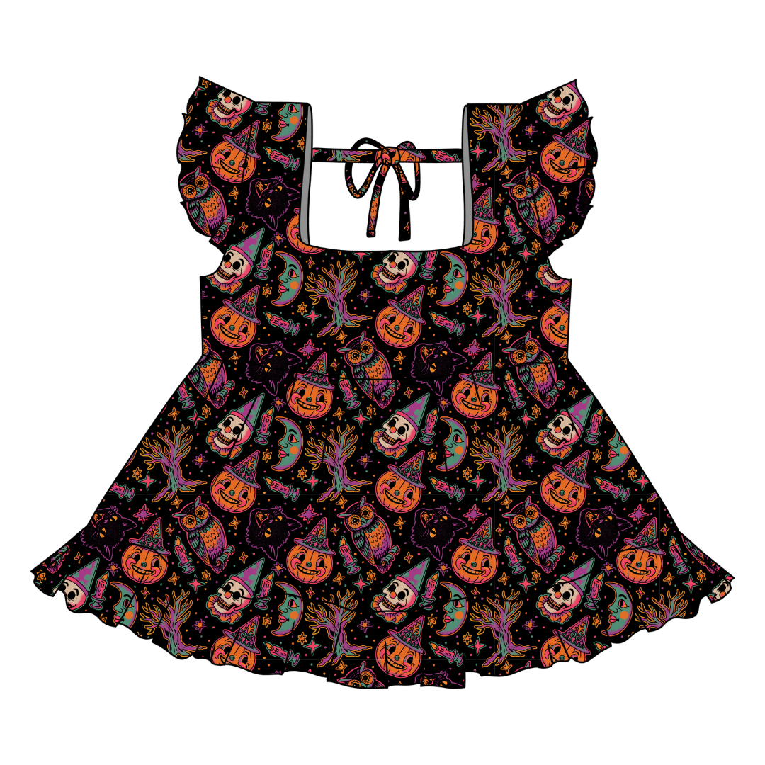 Witching Hour - Sadie Tie Back Ruffle Top - PRE ORDER