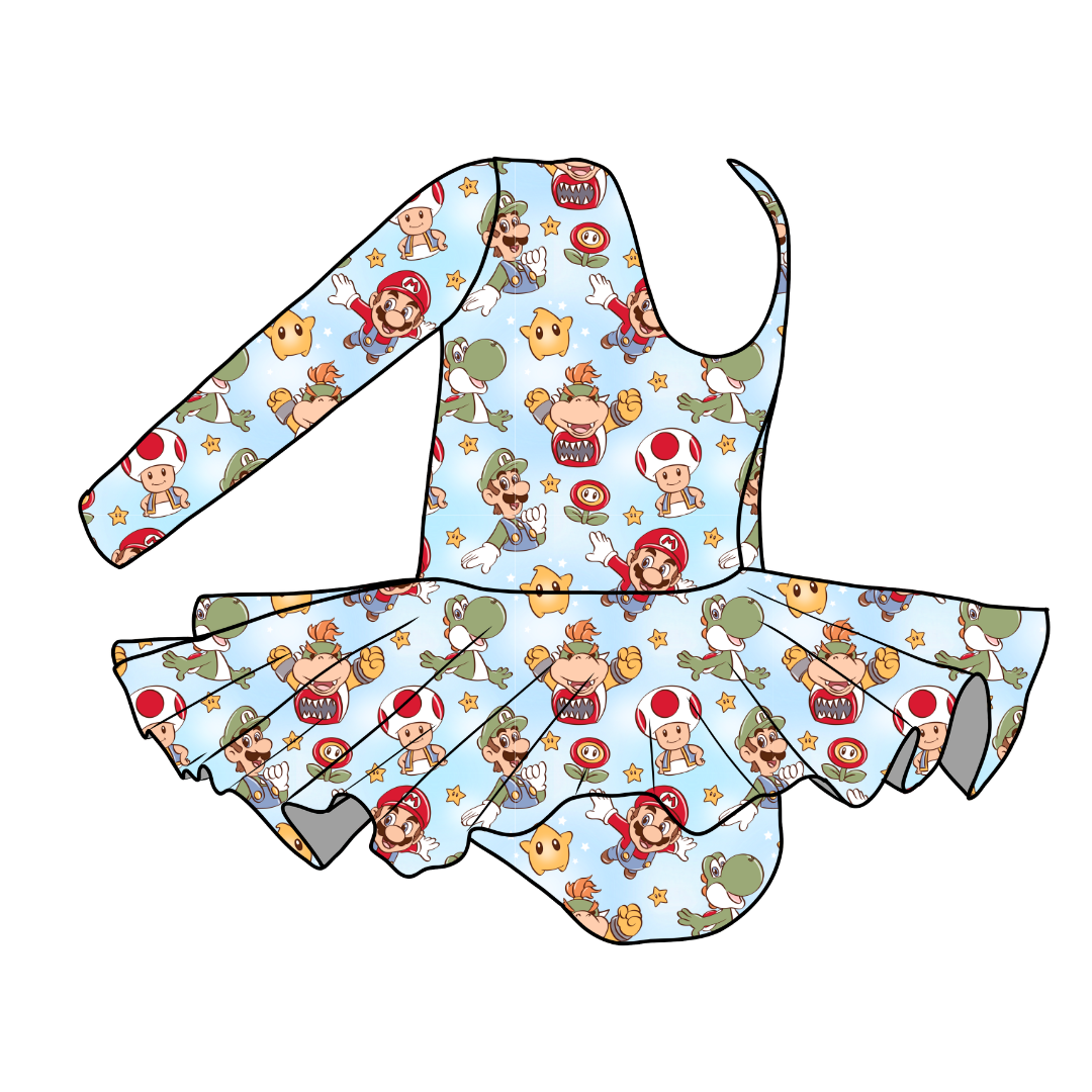 Dino Might - Grace Long Sleeve Skirted Leotard - PRE ORDER