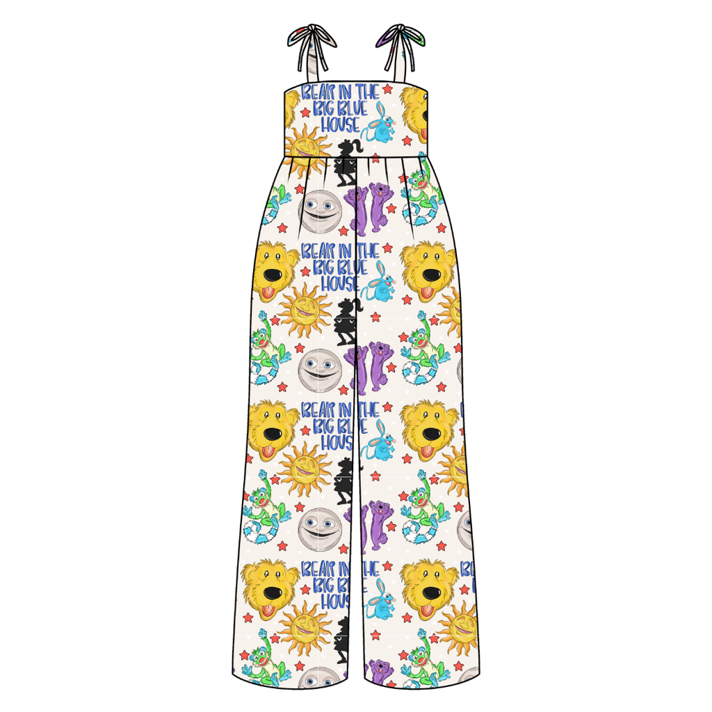 The Big House Rene Adult Shoulder Tie Jumpsuit Bamboo - Pre Order