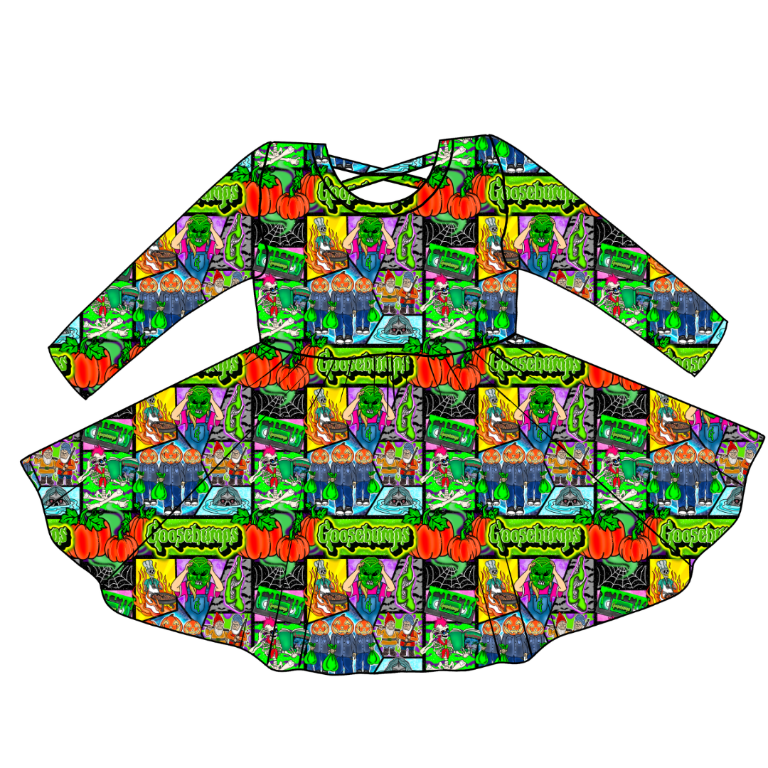 Bedtime Spooks - Violet Cross Back Long Sleeve Knit - PRE ORDER