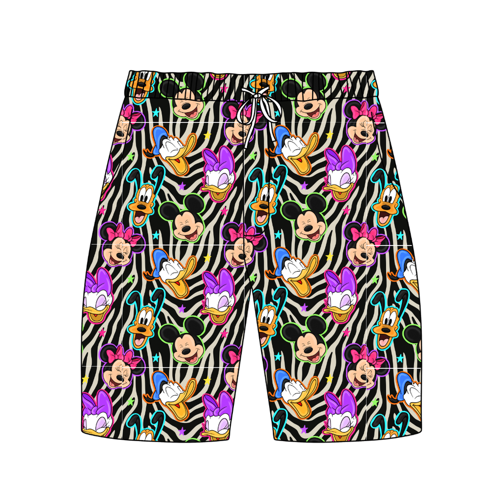 Throwback Crew Chill Extended Length Adult Pajama Bamboo Shorts - Pre Order