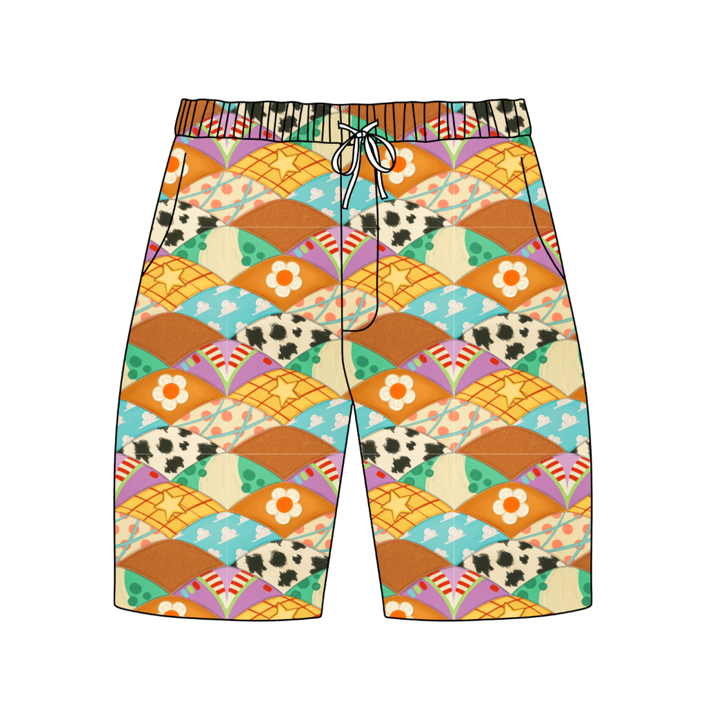 stitched in dreams Chill Extended Length Adult Pajama Bamboo Shorts - Pre Order