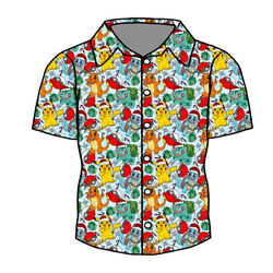 Gotta Catch Christmas Dapper Button Down Shirt - Bamboo - Pre Order - Christmas Special