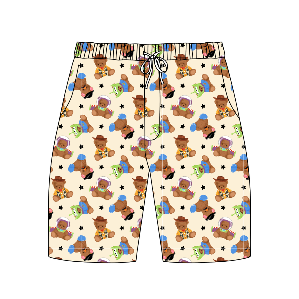 Toy Box Besties Chill Extended Length Adult Pajama Bamboo Shorts - Pre Order