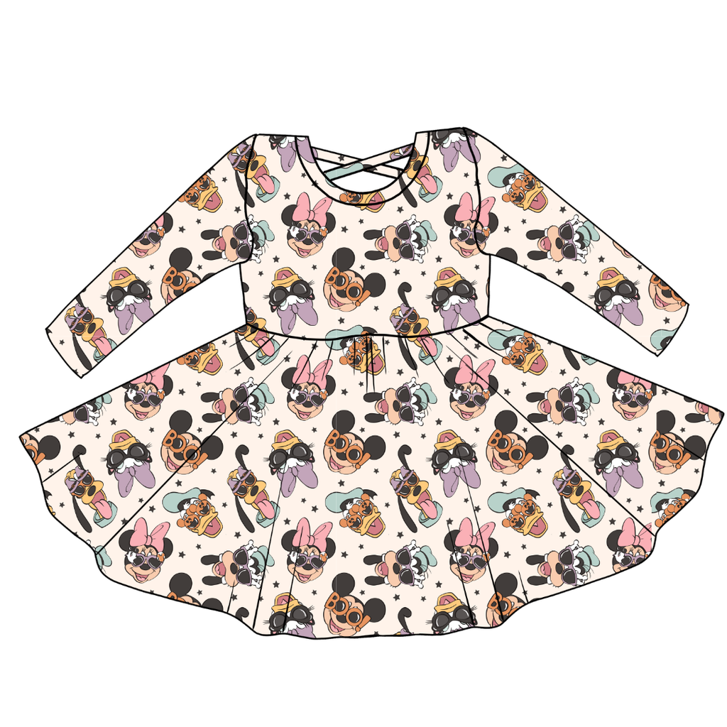 Spooky Cute Crew - Violet Cross Back Long Sleeve Knit - PRE ORDER