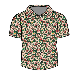 Christmas Cookies Dapper Button Down Shirt - Bamboo - Pre Order - Christmas Special
