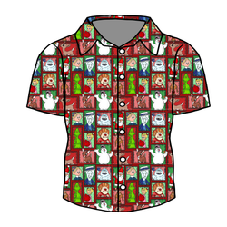 Christmas through the Years Men's Button Down - Bamboo - Pre Order - Christmas Special