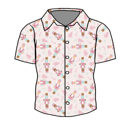 Sugarplum Dapper Button Down Shirt - Bamboo - Pre Order - Christmas Special