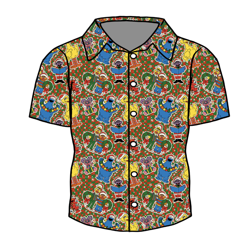 Merry Street Friends Men's Button Down - Bamboo - Pre Order - Christmas Special