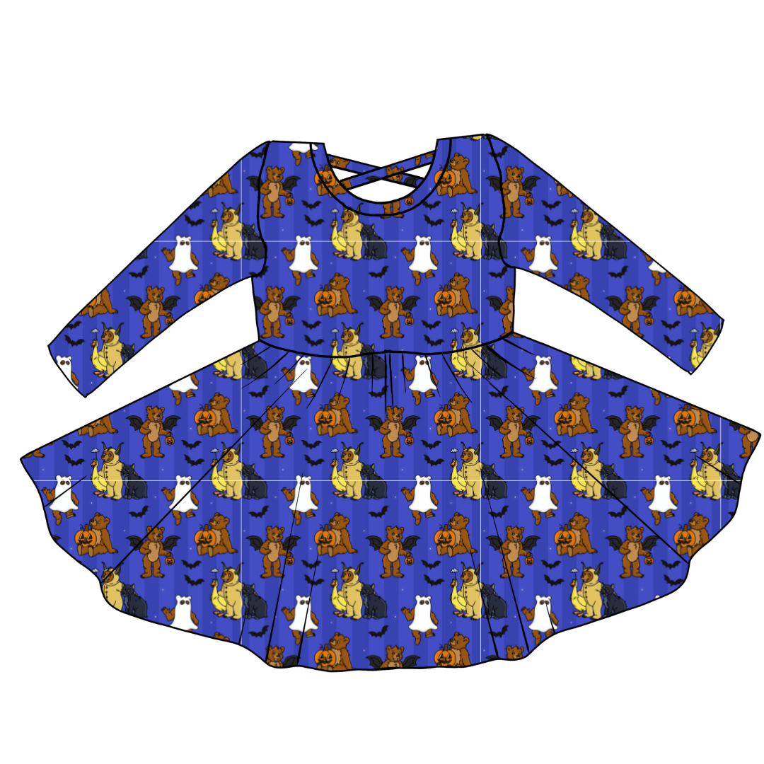 Goblin Night - Violet Cross Back Long Sleeve Knit - PRE ORDER