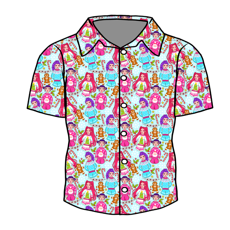 Holiday Pop Dapper Button Down Shirt - Bamboo - Pre Order - Christmas Special
