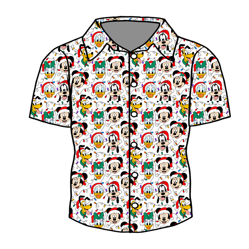 Jolly Holiday Crew Men's Button Down - Bamboo - Pre Order - Christmas Special