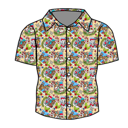 Paws & Claus Men's Button Down - Bamboo - Pre Order - Christmas Special