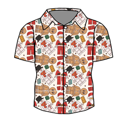 Building Christmas Memories Dapper Button Down Shirt - Bamboo - Pre Order - Christmas Special