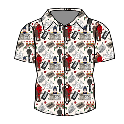 Alone at Home Men's Button Down - Bamboo - Pre Order - Christmas Special
