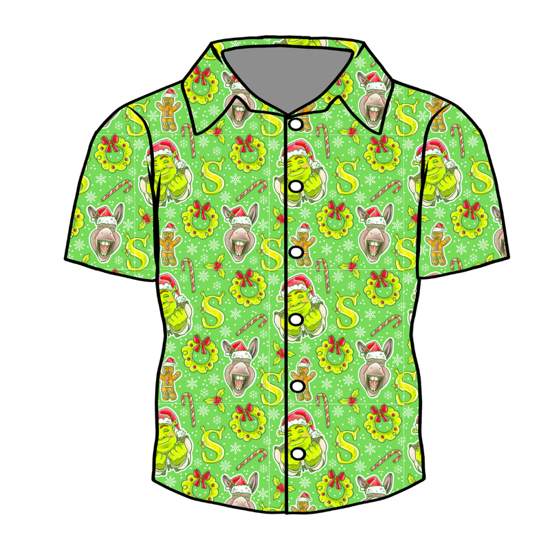 Swamp Bells Dapper Button Down Shirt - Bamboo - Pre Order - Christmas Special