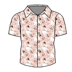 Jolly Snowman - Pink Dapper Button Down Shirt - Bamboo - Pre Order - Christmas Special