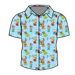 Holiday Parade Dapper Button Down Shirt - Bamboo - Pre Order - Christmas Special