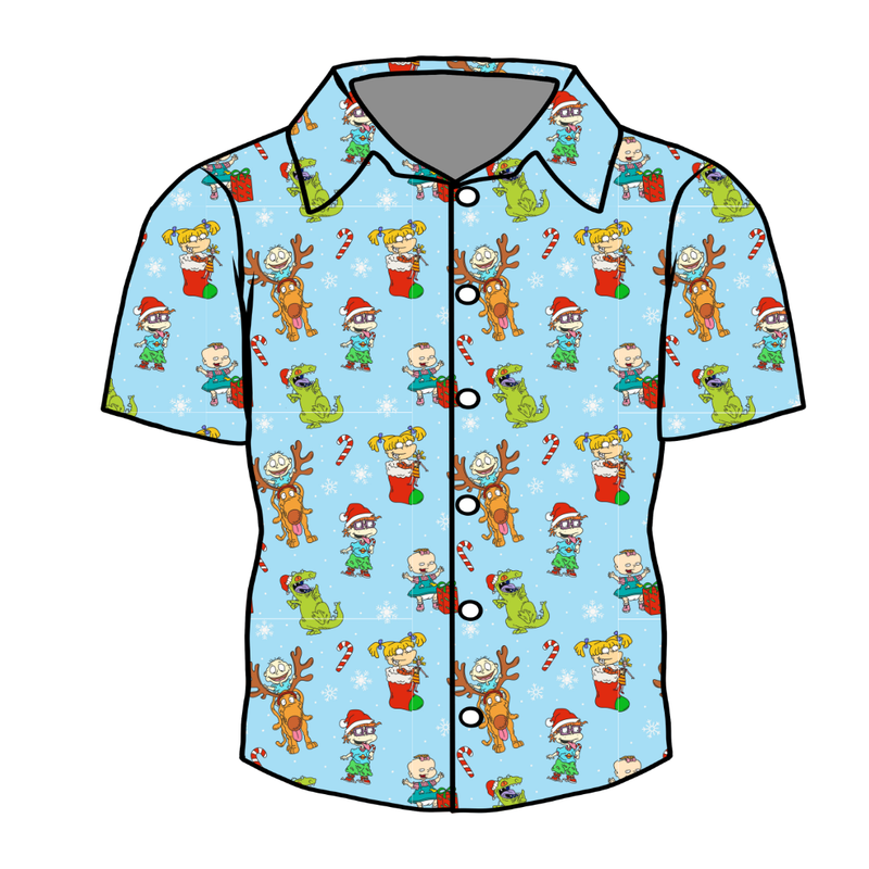 Holiday Parade Men's Button Down - Bamboo - Pre Order - Christmas Special