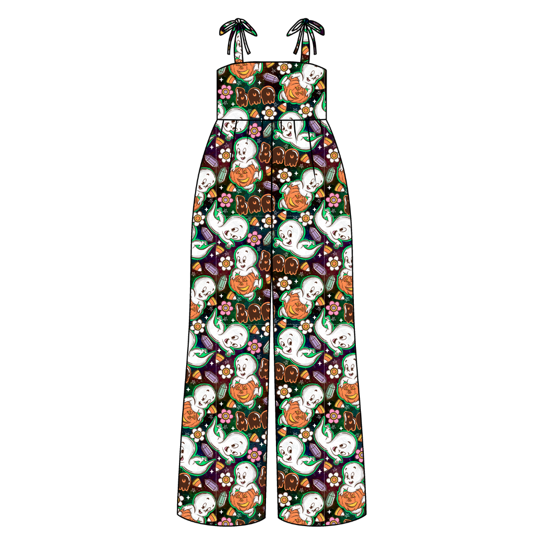 Glam Ghost Rene Adult Shoulder Tie Jumpsuit Bamboo - Pre Order