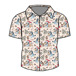 Heeler Holiday Dapper Button Down Shirt - Bamboo - Pre Order - Christmas Special