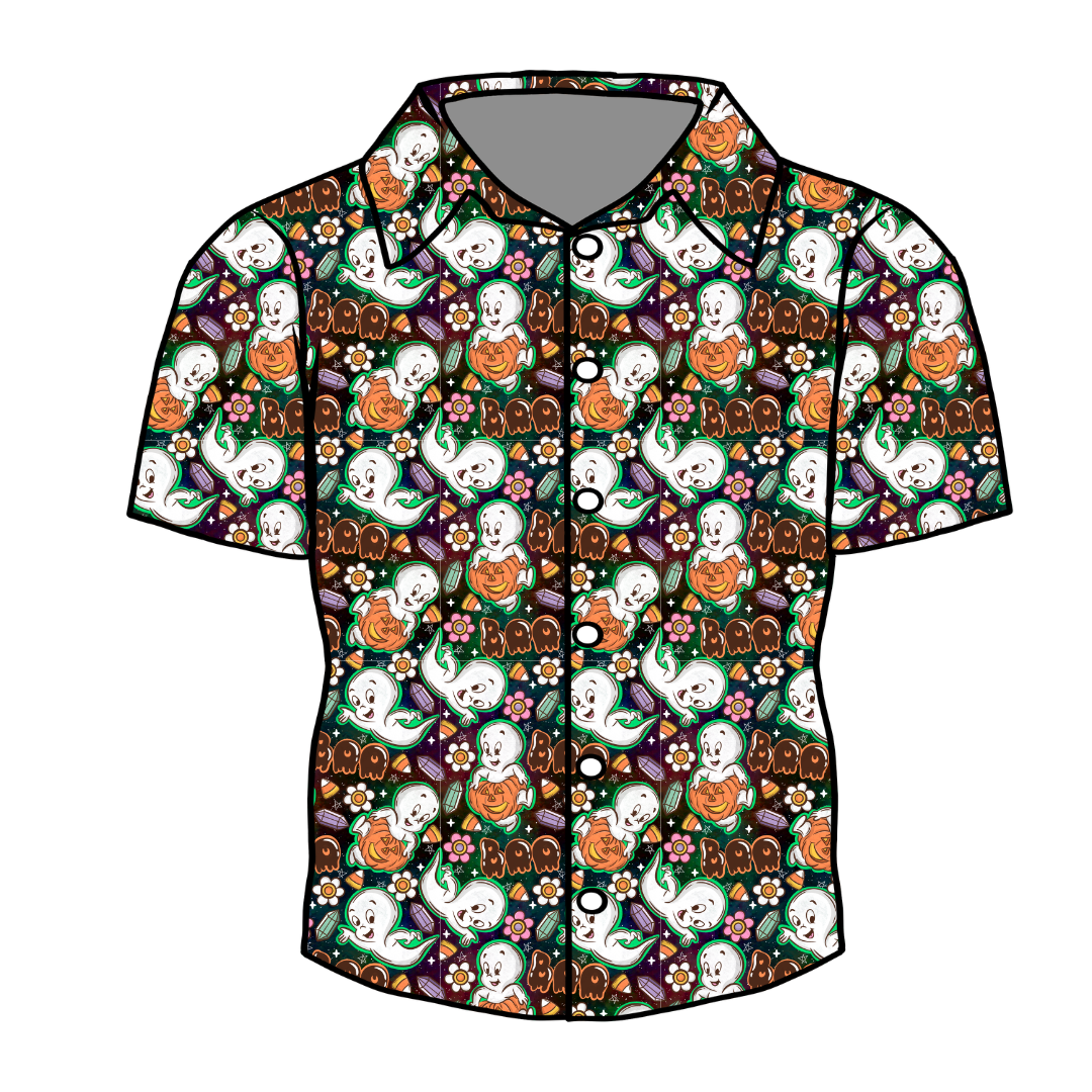 Glam Ghost - Twilight Men's Button Down Bamboo - Pre Order