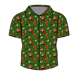 Cozy Cabin Christmas Dapper Button Down Shirt - Bamboo - Pre Order - Christmas Special