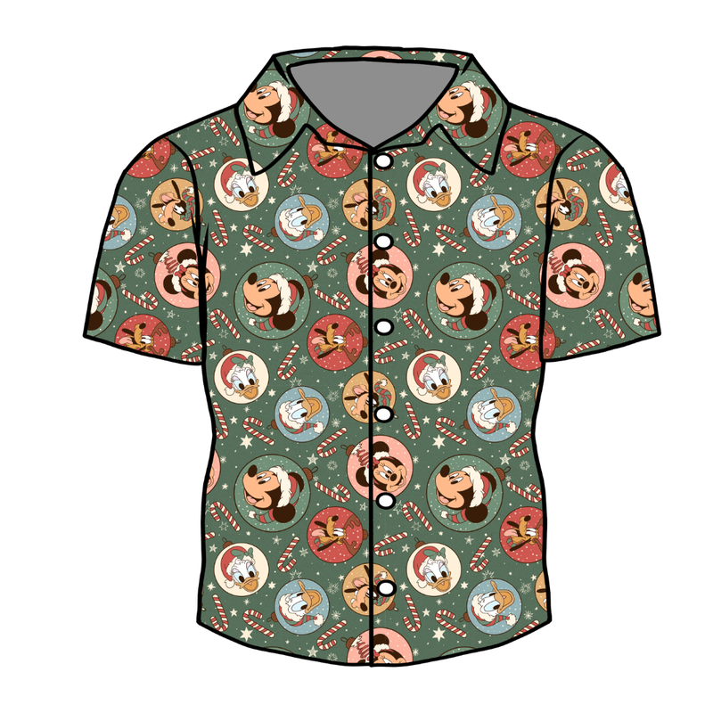 Main St Magic Men's Button Down - Bamboo - Pre Order - Christmas Special
