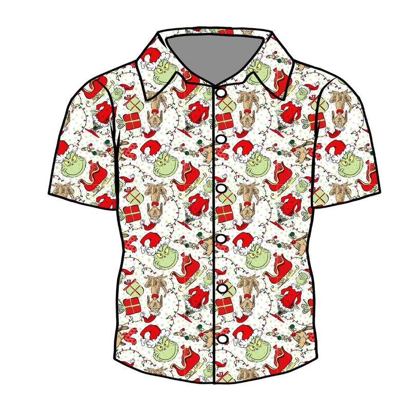 Mistle Toe & Mischief Men's Button Down - Bamboo - Pre Order - Christmas Special