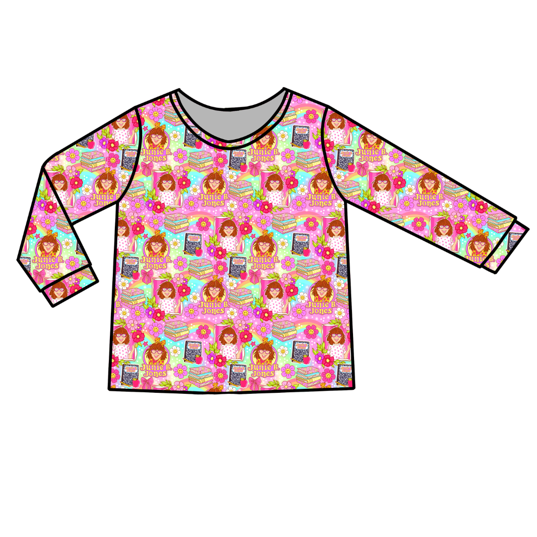 B is for Ruby Long Sleeve Bamboo Shirt - Pre Order