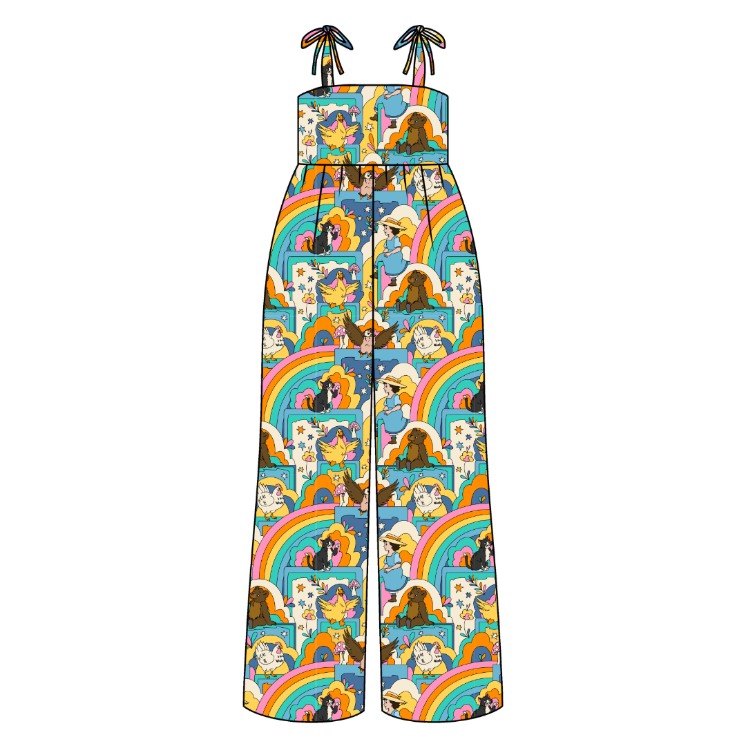 Painted Skys Rene Adult Shoulder Tie Jumpsuit Bamboo - Pre Order