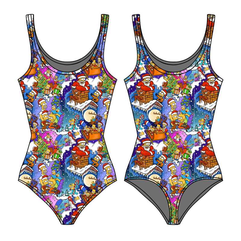 D oh Holy Night Sapphire Women's Tank Leotard - Bamboo - Pre Order - Christmas Special