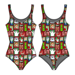 Christmas through the Years Sapphire Women's Tank Leotard - Bamboo - Pre Order - Christmas Special