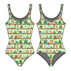 Holiday Hide & Seek Sapphire Women's Tank Leotard - Bamboo - Pre Order - Christmas Special