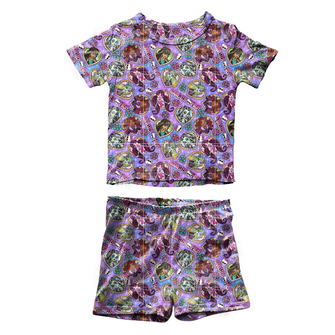 Ghoul Squad Fawn Short Sleeve Short Set Bamboo - PRE ORDER