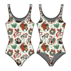 Christmas Sidekicks Sapphire Women's Tank Leotard - Bamboo - Pre Order - Christmas Special
