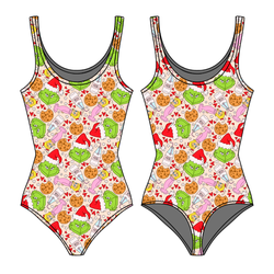 Heart of Whoo Ville Sapphire Women's Tank Leotard - Bamboo - Pre Order - Christmas Special