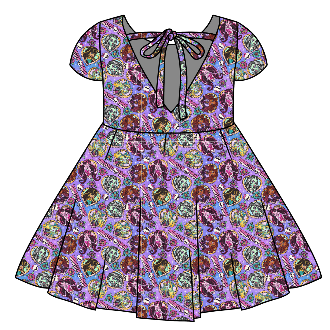 GHOUL SQUAD - Honey Girl's Twirl Dress Bamboo - PRE ORDER