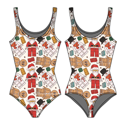 Building Christmas Memories Sapphire Women's Tank Leotard - Bamboo - Pre Order - Christmas Special